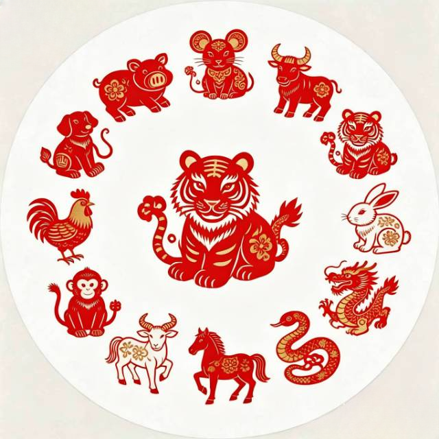Zodiac Circle Tiger